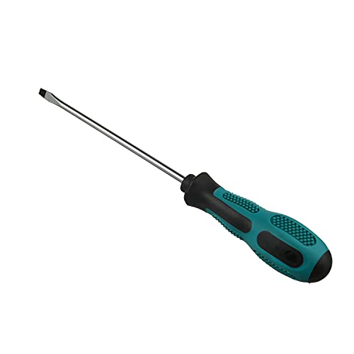 Utoolmart Magnetischer Schlitzschraubenzieher, 250 mm Gesamtlänge, Chrom-Vanadium-Stahl, matt verchromte Oberfläche, Kunststoff, rutschfester Griff, Haushalts-Reparatur-Werkzeug-Set, 1 Stück von Utoolmart