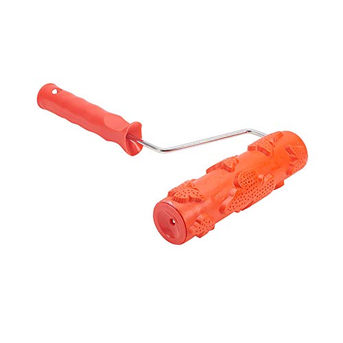 Utoolmart Home-Wand-Gummi-Farbroller, 175 mm, gemusterter Farbroller für Wanddekoration, Rissmuster, Malwalze, EG179T Holzmaserung, Malwalze, mit rotem Kunststoffgriff, 1 Stück Utoolmart Home-Wand-Gummi-Farbroller, 175 mm, gemusterter Farbroller für Wanddekoration, Rissmuster, Malwalze, EG179T Holzmaserung, Malwalze, mit rotem Kunststoffgriff, 1 Stück von Utoolmart