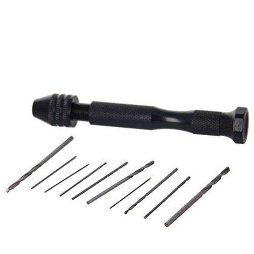 Utoolmart Miniatur-Handwerkzeug-Set aus Aluminiumlegierung, mit 1 Drei-Spannfutter und Sechskant-Endstift-Schraubstock und 10 Spiralbohrer-Bits für feine manuelle Arbeiten. Utoolmart Miniatur-Handwerkzeug-Set aus Aluminiumlegierung, mit 1 Drei-Spannfutter und Sechskant-Endstift-Schraubstock und 10 Spiralbohrer-Bits für feine manuelle Arbeiten. von Utoolmart