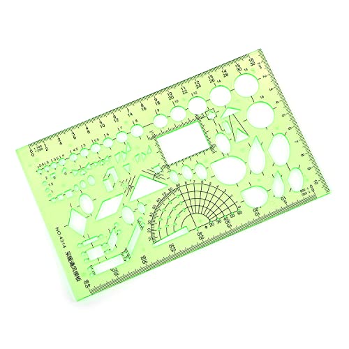 Utoolmart Modell.4314 Geometrische Zeichenschablone Messlineal Kunststoff Geometrisches Gebäude Möbel Zeichnen Werkzeug für Zeichnung Engineering Zeichnung Gebäude Bürobedarf 1 Stück von Utoolmart