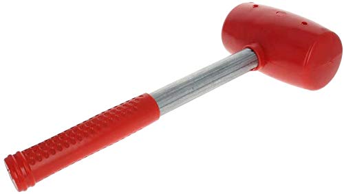 Utoolmart Roter Gummihammer mit Doppelkopf, Mehrzweck-Hammer aus leichtem Metall für Holz, Leder, Schmuck und Handwerk, Heimwerker, Haushaltswerkzeug, 1500 g, 1 Stück von Utoolmart