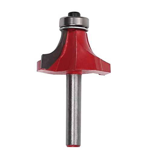 Utoolmart Rundfräser mit zwei Rillen, Wolframcarbid, 2,2 cm Schnittdurchmesser, 11,1 mm Radius, runde Ecken, Abrundfräser mit 1/4-Zoll-Schaft, 1 Stück von Utoolmart