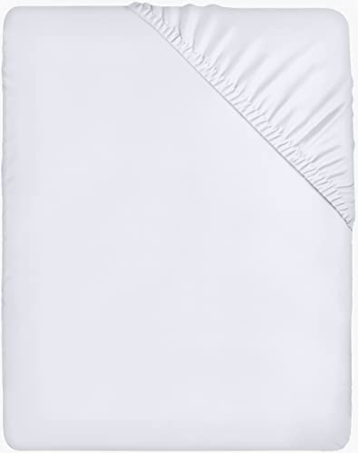 Utopia Bedding - Spannbettlaken 90x200cm - Weiß - Gebürstete Polyester-Mikrofaser Spannbetttuch - 35 cm Tiefe Tasche von Utopia Bedding