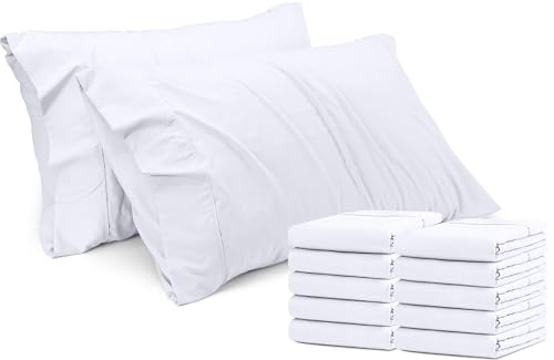 Utopia Bedding 12 Kissenbezüge: gebürstete Mikrofaser, Kingsize, Weiß von Utopia Bedding