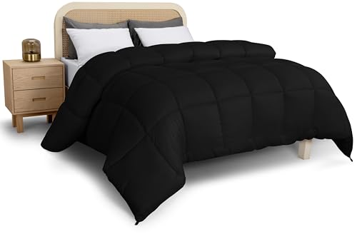Utopia Bedding 220 x 240 cm, Bettdecke aus Mikrofaser für Ganzjährigen Komfort, Extrem Weiche Bettdecke (Schwarz) von Utopia Bedding