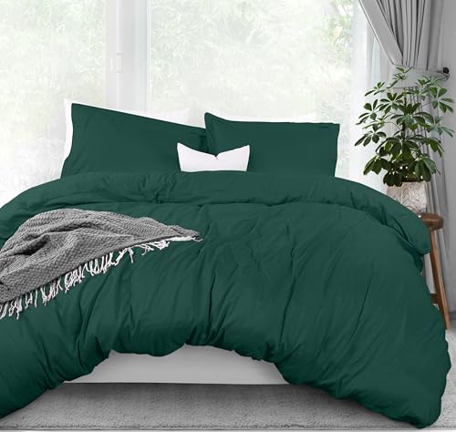 Utopia Bedding Bettbezug-Set für Queen-Size-Bett: 1 Bettbezug mit 2 Kissenbezügen, 3-teiliger Bettdeckenbezug mit Reißverschluss, ultraweiche, gebürstete Mikrofaser, 228 x 228 cm (Queensize, Smaragd) Utopia Bedding Bettbezug-Set für Queen-Size-Bett: 1 Bettbezug mit 2 Kissenbezügen, 3-teiliger Bettdeckenbezug mit Reißverschluss, ultraweiche, gebürstete Mikrofaser, 228 x 228 cm (Queensize, Smaragd) von Utopia Bedding