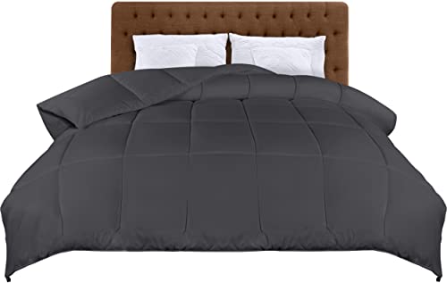 Utopia Bedding Bettdecke 135 x 200 cm, Ganzjahres-Bettdecke, Leichte Bettdecke mit Polyesterfüllung, Mikrofaser Schlafdecke (Grau) von Utopia Bedding