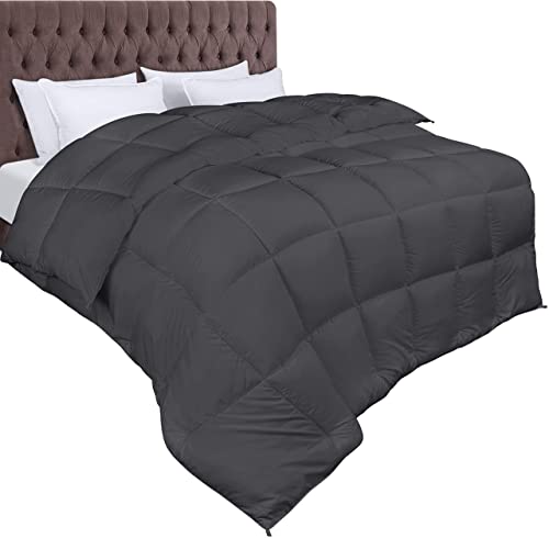 Utopia Bedding Bettdecke 180 x 200 cm, Ganzjahresdecke 370 GSM Füllung, atmungsaktive Schlafdecke, Steppdecke, Super Weiche Kuschelige (Grau) von Utopia Bedding