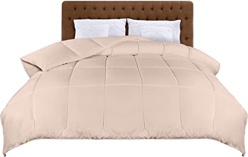 Utopia Bedding Bettdecke 200 x 200 cm, Ganzjahres-Bettdecke, Leichte Bettdecke mit Polyesterfüllung, Mikrofaser Schlafdecke (Beige) von Utopia Bedding