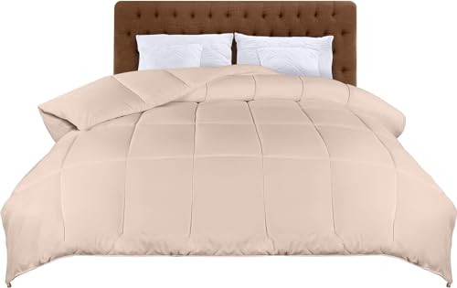 Utopia Bedding Bettdecke 220 x 260 cm, Ganzjahres-Bettdecke, Leichte Bettdecke mit Polyesterfüllung, Mikrofaser Schlafdecke (Beige) von Utopia Bedding