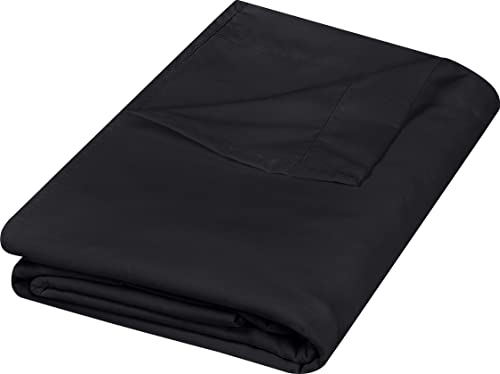 Utopia Bedding - Bettlaken ohne Gummizug - Bettlaken 259 x 266cm - Bettlaken 150 x 200cm - Flaches Laken weich gebürstete Mikrofaser - Schwarz von Utopia Bedding