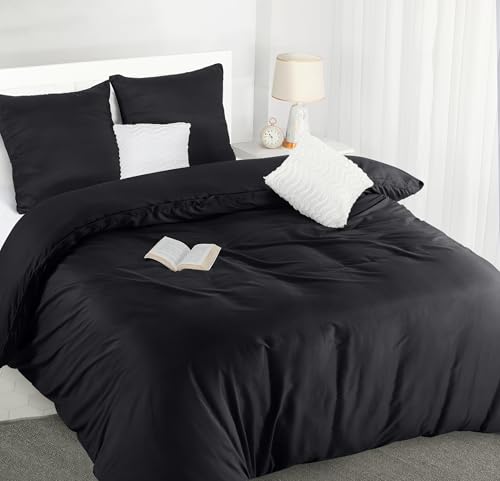 Utopia Bedding Bettwäsche Set - Mikrofaser Bettbezug 260x240 cm + 2 Kissenbezüge 65x65 cm - Schwarz Utopia Bedding Bettwäsche Set - Mikrofaser Bettbezug 260x240 cm + 2 Kissenbezüge 65x65 cm - Schwarz von Utopia Bedding