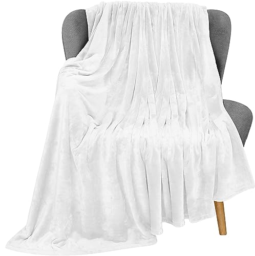 Utopia Bedding Fleece-Decke, Überwurf, Größe weiß, 300 g/m², Luxus-Bettdecke, antistatisch, flauschig, weiche Decke, Mikrofaser. von Utopia Bedding