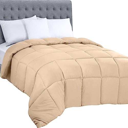 Utopia Bedding Ganzjahresdecke 250 g/m² – Plüsch, silikonisierte Faserfüllung, King-Size-Bett, gesteppt (King/Cal King, Beige) von Utopia Bedding