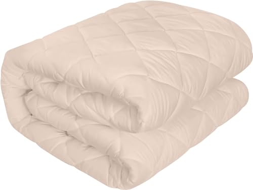 Utopia Bedding Gesteppter Matratzenschoner 180 x 200 cm, Spannmatratzenauflage, Tiefe Tasche Matratzenbezug dehnt Sich bis zu 38 cm (Beige) von Utopia Bedding