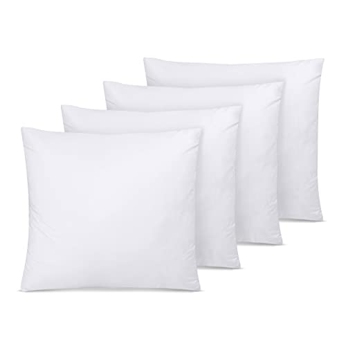 Utopia Bedding Kissenbezug 50 x 50 (4er Pack) - Kissenbezüge aus 100% Polyester - Weiß - Für Kissen 50 x 50 cm - Kissenhülle - Kopfkissenbezug - Schrumpf- und verblassungsbeständig von Utopia Bedding