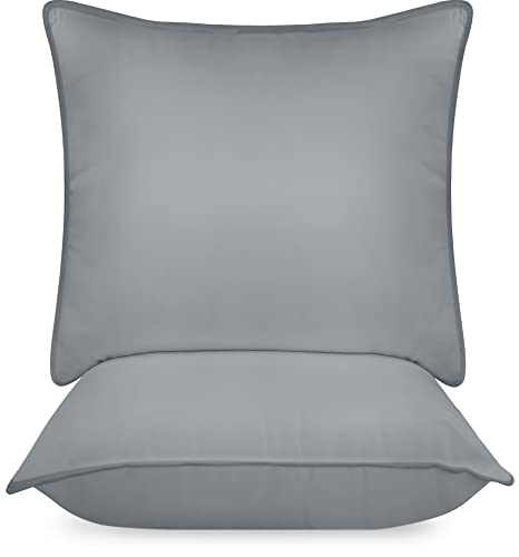 Utopia Bedding KopfKissen (2er Set), 65 x 65 cm Schlafkissen, Atmungsaktiv et Weich Kissen (Grau) von Utopia Bedding