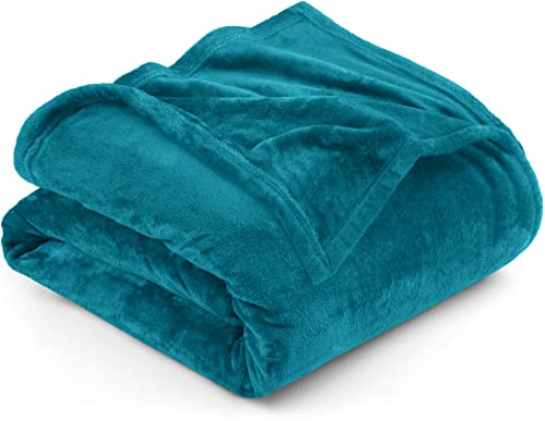 Utopia Bedding Kuschelige Fleecedecke Weiche, leichte, warme Flauschige Decke Kuschelige und atmungsaktive Decken für Bett Sofa Couch (220x240 cm), Türkis von Utopia Bedding