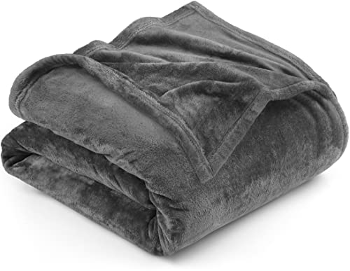 Utopia Bedding Kuschelige Fleecedecke Weiche, leichte, warme Flauschige Decke Kuschelige und atmungsaktive Decken für Bett Sofa Couch (150x200 cm), Grau von Utopia Bedding