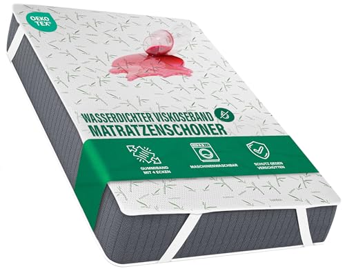Utopia Bedding Matratzenschoner 135 x 190 x 30 cm Wasserdicht, Weiche Viskose, Mit Elastisch Eckbändern, Oeko-TEX Zertifiziert Matratzenauflage Atmungsaktive, Matratzenschutz von Utopia Bedding