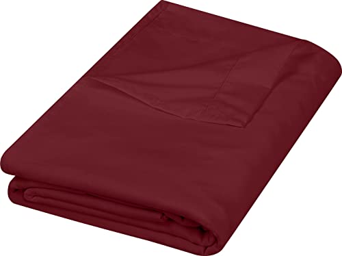 Utopia Bedding Mattes Bettlaken, weich gebürstetes Mikrofasergewebe, schrumpffreies und lichtbeständiges Oberlaken, pflegeleicht, nur 1 Bettlaken, Queensize, Burgunderrot von Utopia Bedding