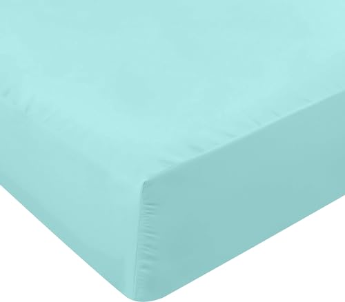 Utopia Bedding Queen-Size-Spannbetttuch – Bettlaken – Tiefe Tasche – weiche Mikrofaser – schrumpf- und lichtbeständig – pflegeleicht – nur 1 Spannbetttuch (Spa-Blau) von Utopia Bedding