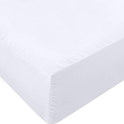 Utopia Bedding Queen-Size-Spannbetttuch – Bettlaken – Tiefe Tasche – weiche Mikrofaser – schrumpft und lichtbeständig – pflegeleicht – nur 1 Spannbetttuch (weiß) von Utopia Bedding