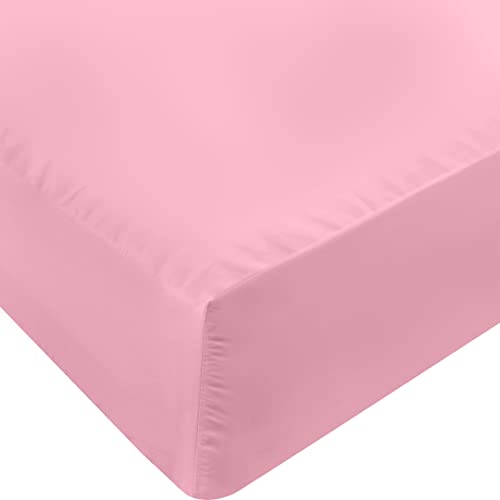 Utopia Bedding Queensize-Spannbetttuch – Bettlaken – Tiefe Tasche – weiche Mikrofaser – einlauf- und lichtbeständig, pflegeleicht, nur 1 Spannbetttuch (rosa) von Utopia Bedding