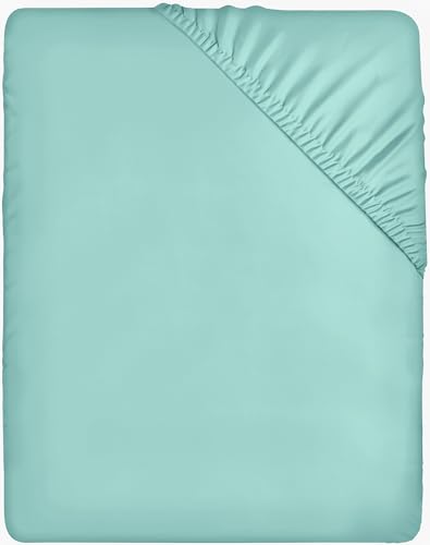 Utopia Bedding - Spannbettlaken 135x190cm - Spa Blau - Gebürstete Polyester-Mikrofaser Spannbetttuch - 35 cm Tiefe Tasche von Utopia Bedding