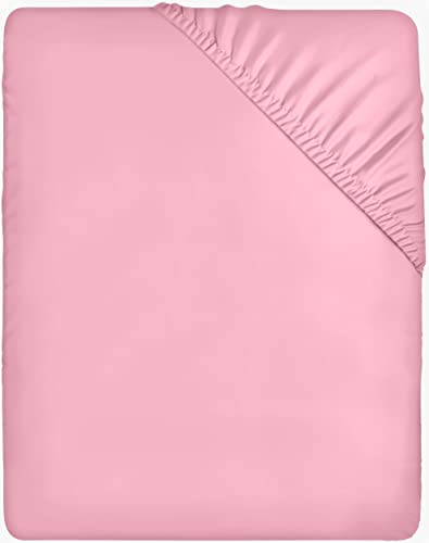 Utopia Bedding - Spannbettlaken 180x200cm - Rosa - Gebürstete Polyester-Mikrofaser Spannbetttuch - 35 cm Tiefe Tasche von Utopia Bedding