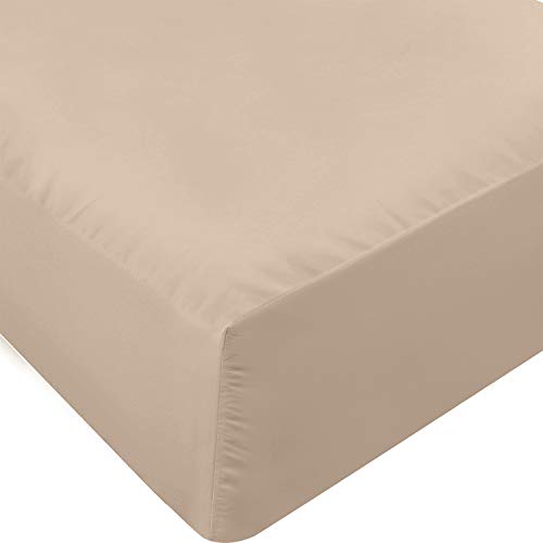 Utopia Bedding Spannbettlaken für King-Size-Bett, Spannbetttuch, Tiefe Tasche, weiche Mikrofaser, schrumpft und verblasst Nicht, pflegeleicht, nur 1 Spannbetttuch (Beige) von Utopia Bedding