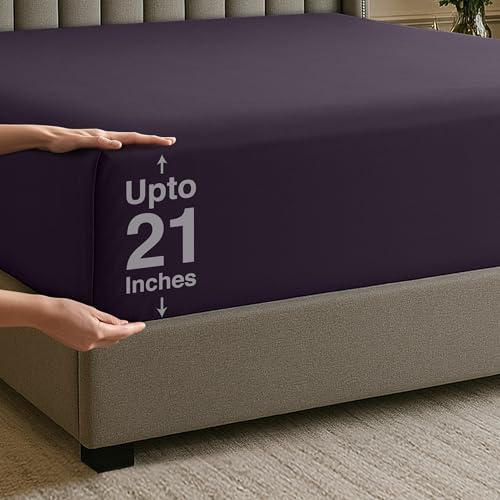 Utopia Bedding Spannbettlaken für King-Size-Bett, extra tiefes Spannbetttuch, passend für Matratzen bis zu 53,3 cm, schrumpft und lichtbeständig, pflegeleicht, nur 1 Spannbetttuch, tiefe Tasche Utopia Bedding Spannbettlaken für King-Size-Bett, extra tiefes Spannbetttuch, passend für Matratzen bis zu 53,3 cm, schrumpft und lichtbeständig, pflegeleicht, nur 1 Spannbetttuch, tiefe Tasche von Utopia Bedding
