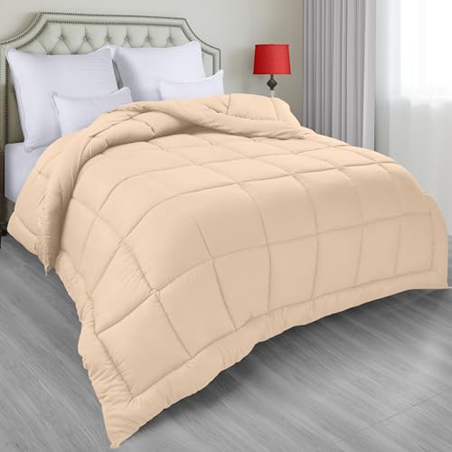 Utopia Bedding Steppdecke für alle Jahreszeiten, Daunen-Alternative, Queen-Size-Bettdecke, Bettbezug mit Ecklaschen, maschinenwaschbar, Bettdecke, Beige, UB2178 von Utopia Bedding