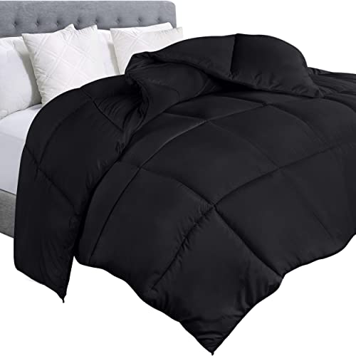 Utopia Bedding Steppdecke mit Ecklaschen, Gesteppte Steppdecke mit Ecklaschen, Gesteppte Daunen-Alternative Bettdecken, Queen-Size-Größe (schwarz) von Utopia Bedding