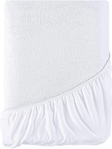 Utopia Bedding Matratzenschoner 60 x 120 x 15 cm Wasserdicht, Oeko-TEX Zertifiziert Matratzenauflage Atmungsaktive, Matratzenschutz, Rundum Elastisch Weiß von Utopia Bedding