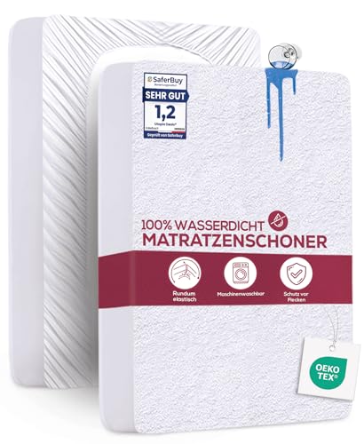 Utopia Bedding Matratzenschoner 70 x 140 x 15 cm Wasserdicht, Oeko-TEX Zertifiziert Matratzenauflage Atmungsaktive, Matratzenschutz, Rundum Elastisch von Utopia Bedding