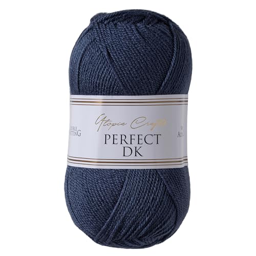 Utopia Crafts DK Doppelstrickgarn, 100 g, Blau/Anthrazit von Utopia Crafts