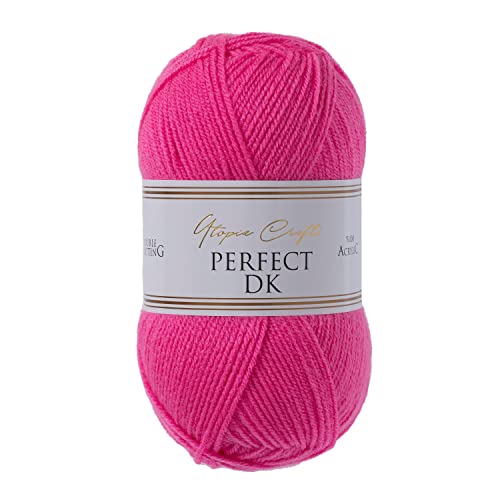 Utopia Crafts DK Doppelstrickgarn, 100 g (Raspberry Rose) von Utopia Crafts