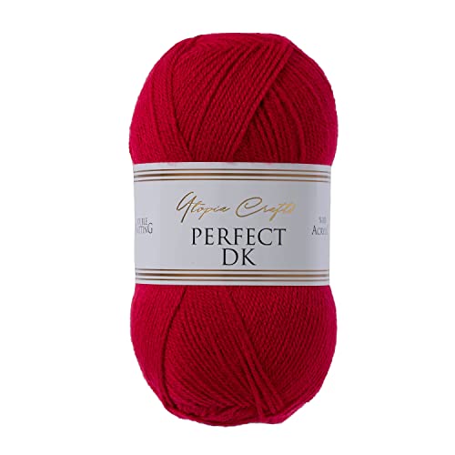 Utopia Crafts DK Doppelstrickgarn, 100 g (Red Apple) von Utopia Crafts