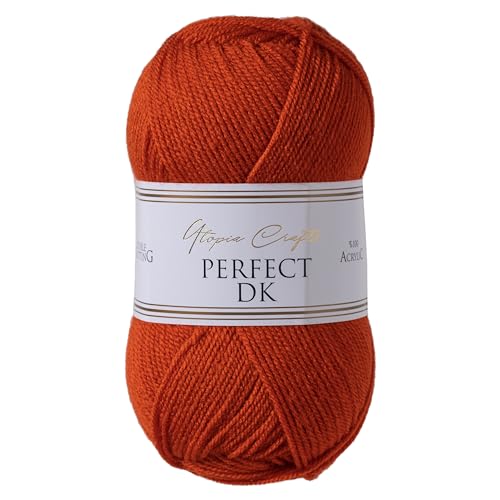 Utopia Crafts DK Doppelstrickgarn, 100 g (Rotorange) von Utopia Crafts