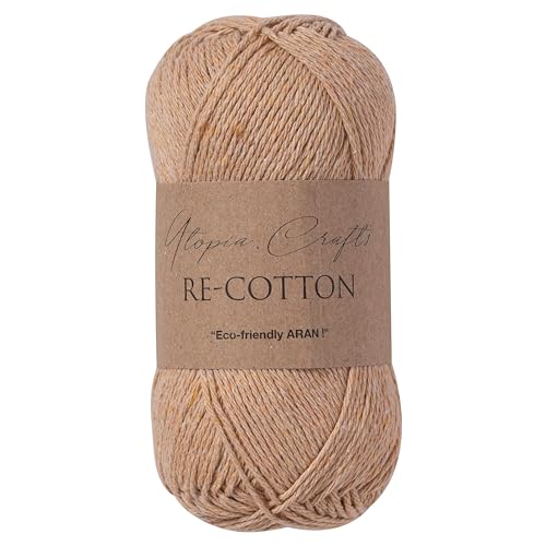 Utopia Crafts Re-Cotton Strickgarn, 100 g (helltaupe) von Utopia Crafts