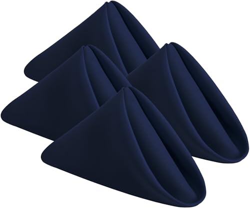 Utopia Home [24 Pack] Cloth Napkins 17 by 17 Inches, 100% Polyester Navy Blue Dinner Napkins with Hemmed Edges, Washable Napkins Ideal for Parties, Weddings and Dinners von Utopia Home