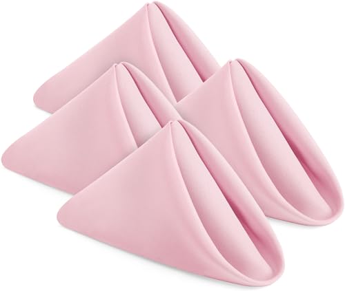 Utopia Home [24 Stück, rosa] Stoffservietten 50,8 x 50,8 cm, 100% Polyester Dinnerservietten mit gesäumten Kanten, waschbare Servietten, ideal für Partys, Hochzeiten und Abendessen von Utopia Home