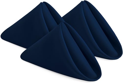 Utopia Home Marineblaue Stoffservietten (12 Stück, 43,2 x 43,2 cm), ideale Dinner-Servietten für Party, Hochzeit und Mittagessen/Abendessen von Utopia Home