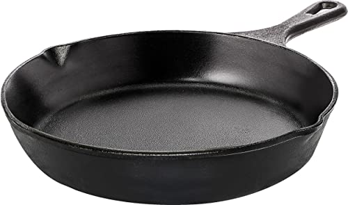 Utopia Kitchen Saute Bratpfanne – Kochpfanne, vorgebrannte Gusseisenpfanne – Bratpfanne 16,5 cm – sicheres Grill-Kochgeschirr für den Innen- und Außenbereich – Gusseisenpfanne (schwarz) von Utopia Kitchen