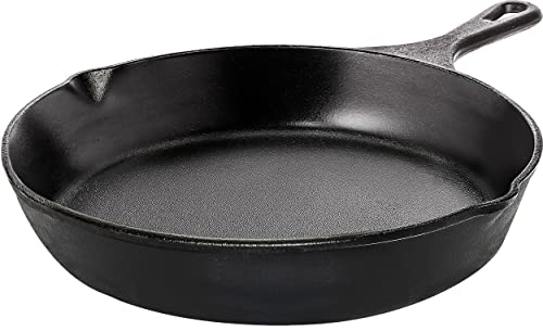 Utopia Kitchen Saute Bratpfanne – Kochpfanne, vorgebrannte Gusseisenpfanne – Bratpfanne 20,3 cm – sicheres Grill-Kochgeschirr für den Innen- und Außenbereich – Gusseisenpfanne (schwarz) von Utopia Kitchen