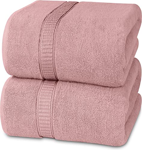 Utopia Towels,Luxuriöses Jumbo-Badetuch, 2-teilig, 600 g/m², 100 % ringgesponnene Baumwolle, extra großes Badetuch – superweiches Hotel-Qualitätshandtuch (89x178 cm, Staubrosa) von Utopia Towels