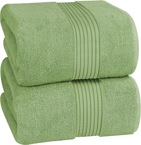 Utopia Towels,Luxuriöses Jumbo-Badetuch, 2er-Pack, 600 g/m², 100 % Baumwolle, extra großes Badetuch – superweiches Hotel-Qualitätshandtuch (89x178 cm, salbeigrün) von Utopia Towels