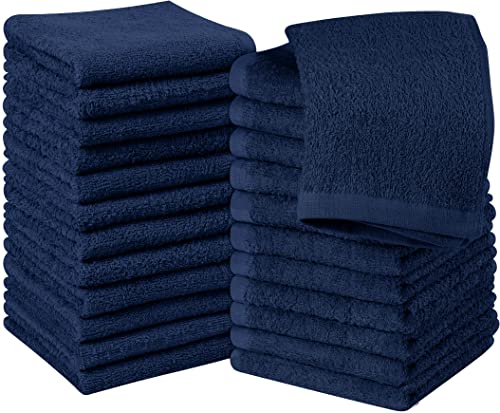 Utopia Towels - 24 Stück Seiftücher, 30x30 cm mit Aufhängeschlaufen, saugfähige Waschlappen zum Abwischen und Reinigen des Gesichts aus 100% Baumwolle (Marineblau) von Utopia Towels