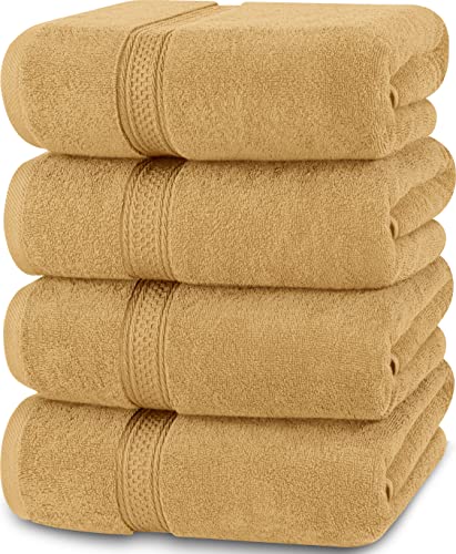 Utopia Towels 4-teiliges Premium-Badetücher-Set, (68 x 137 cm), 100% ringgesponnene Baumwolle, 600 g/m², leichte und sehr saugfähige, schnell trocknende Handtücher, perfekt für den täglichen Gebrauch von Utopia Towels